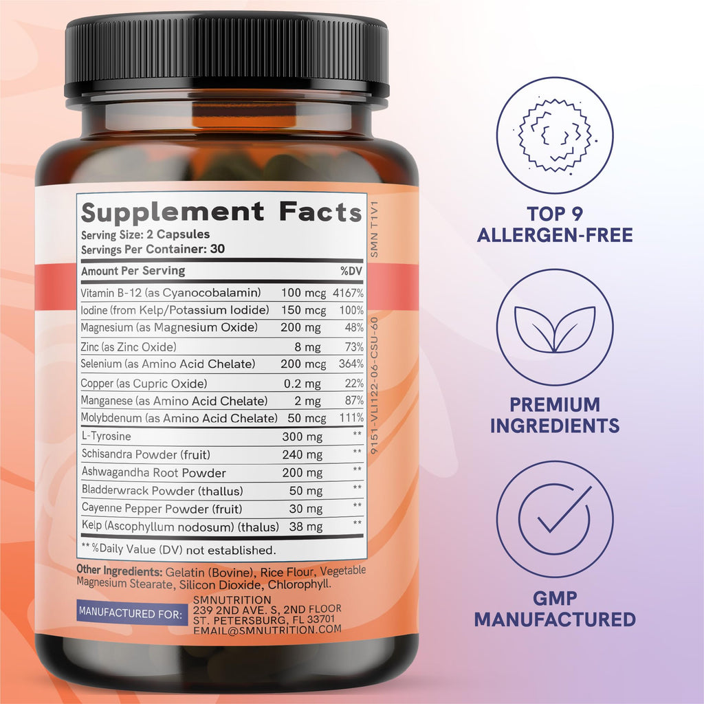 Iodine Selenium Zinc Ashwagandha Supplement U5381
