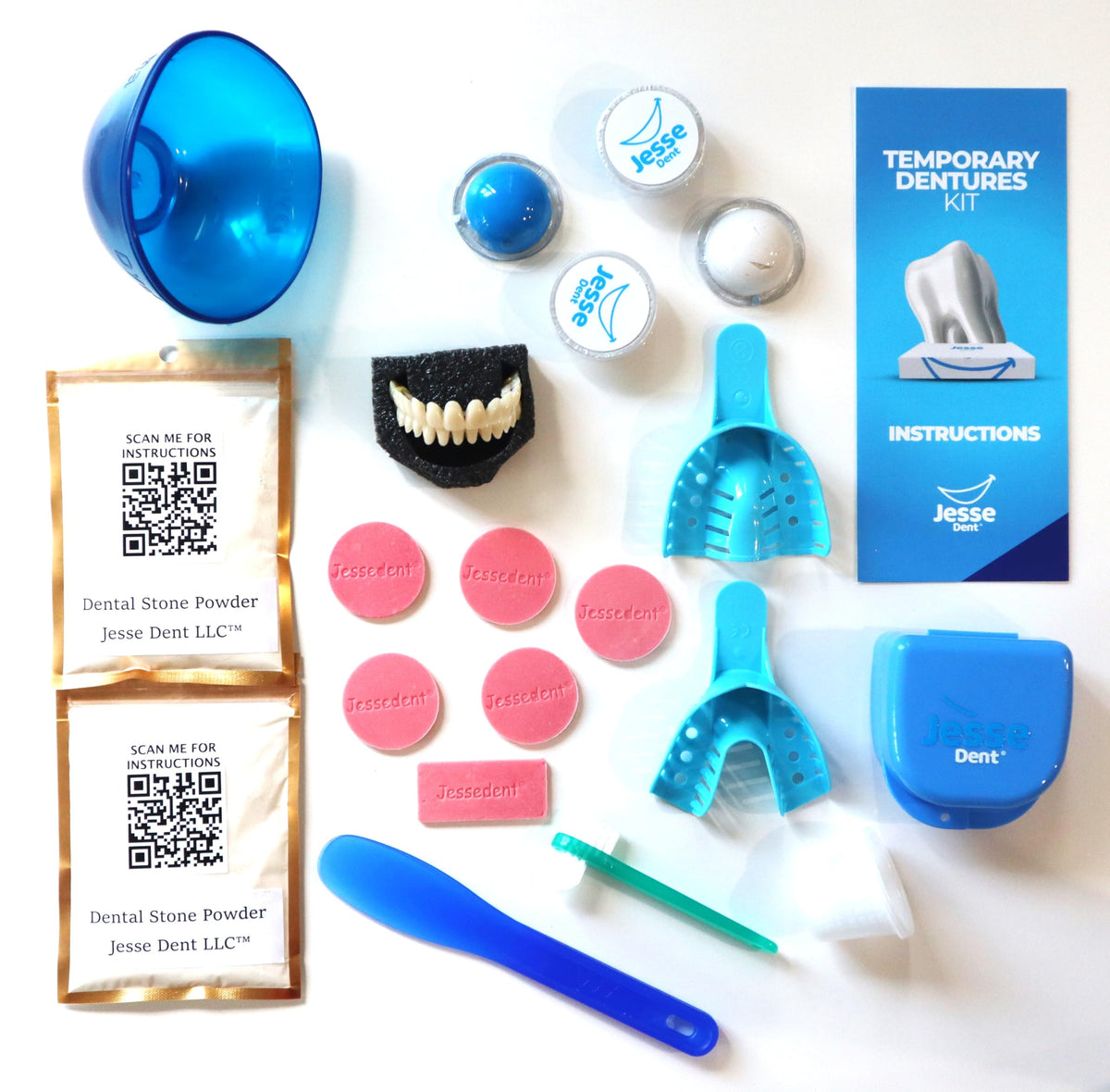 Customizable Dentures Kit with 12 Pieces D77677