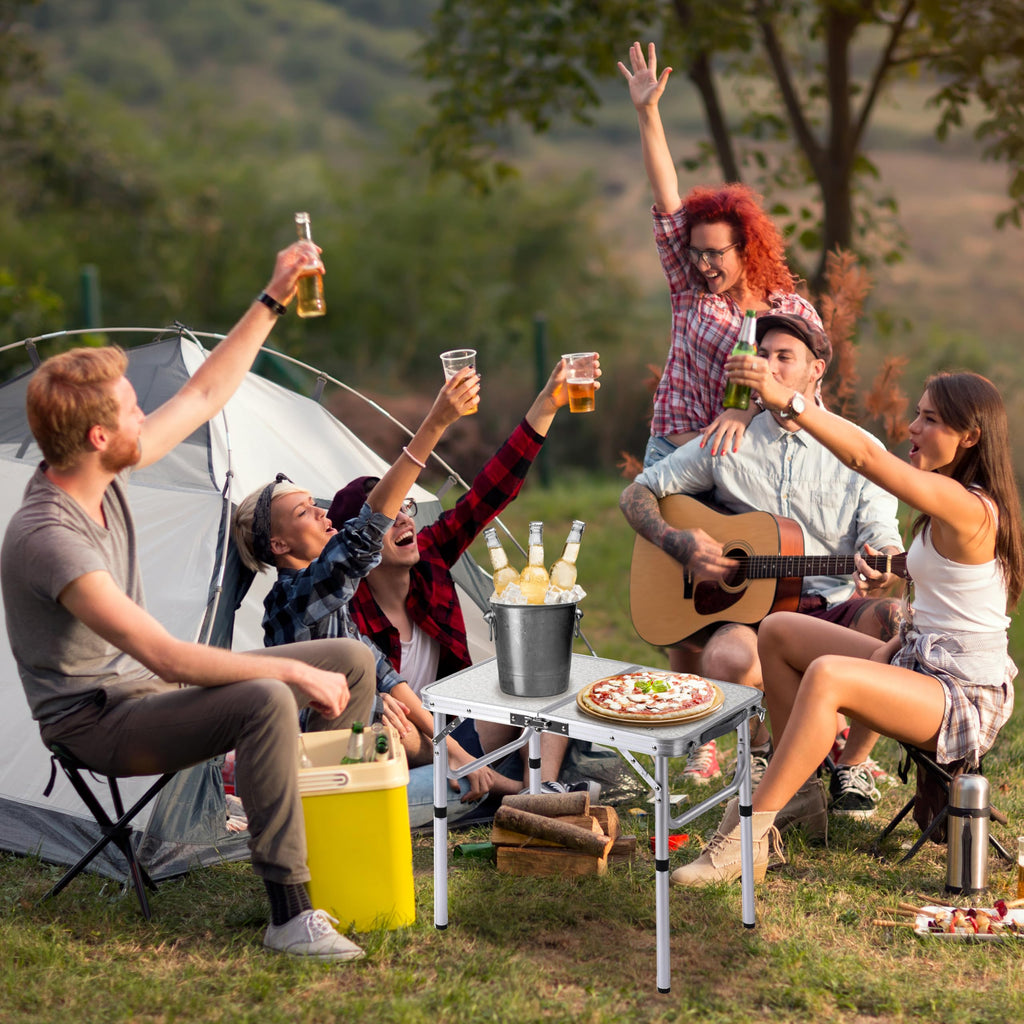 Adjustable Height Small Folding Camp Table P59181