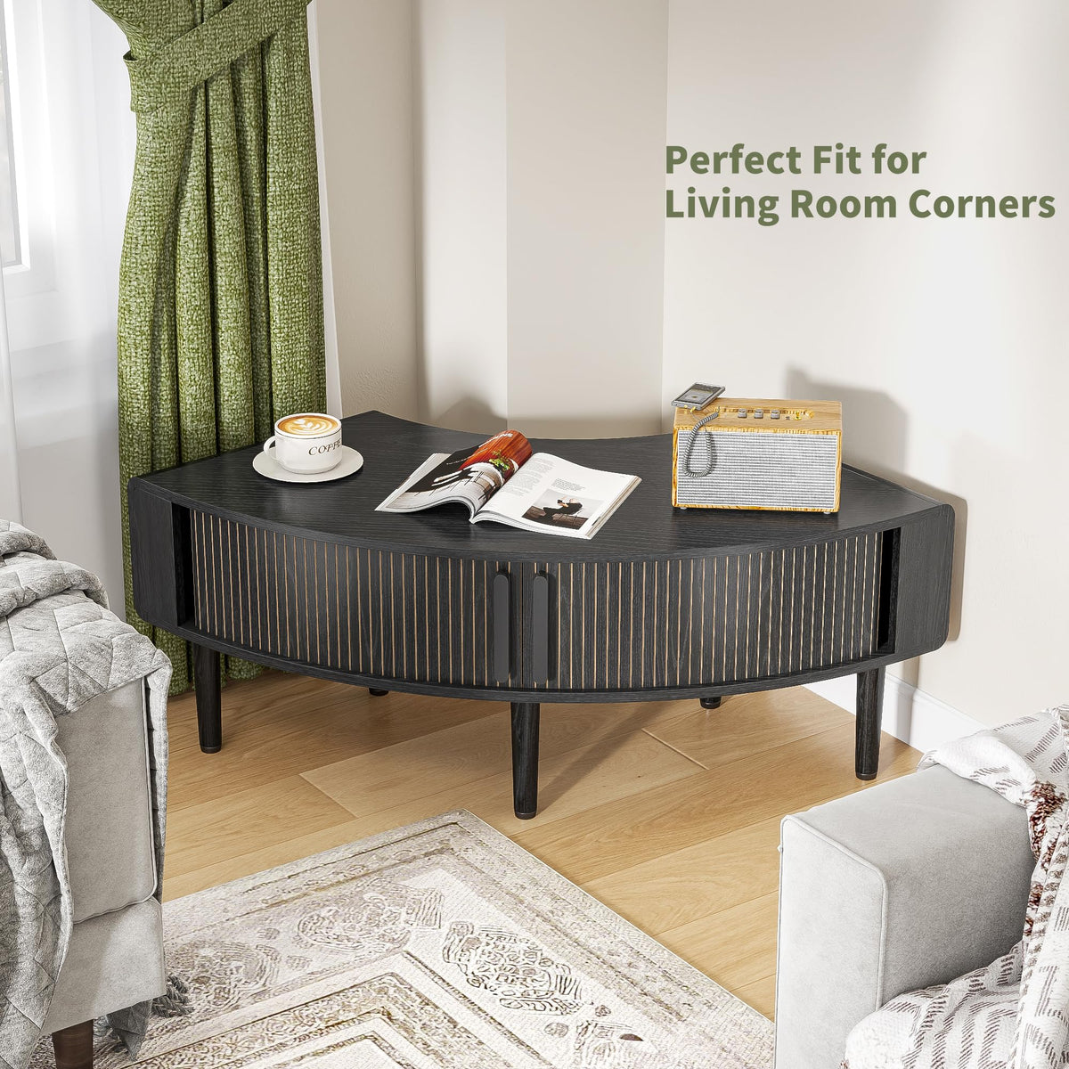 44 Inch Curved Corner TV Stand L1809