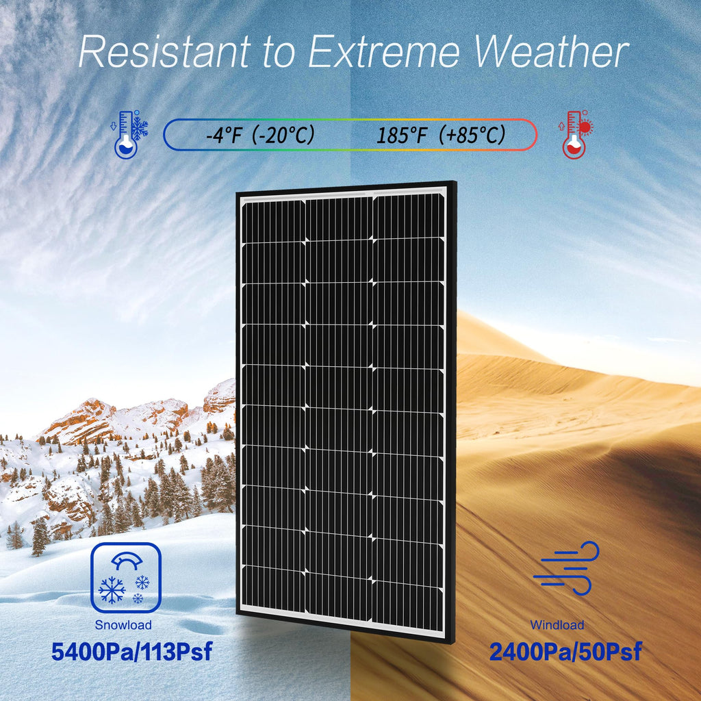 300 Watt 12 Volt Monocrystalline Solar Panel Kit with 40A PWM Charge Controller W339