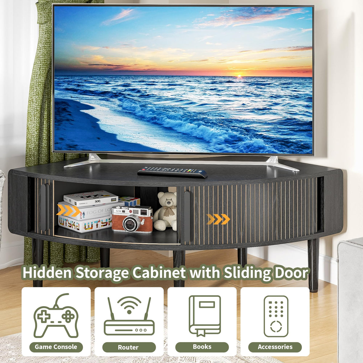 44 Inch Curved Corner TV Stand L1809